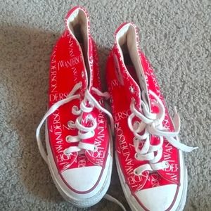 Converse red hightops